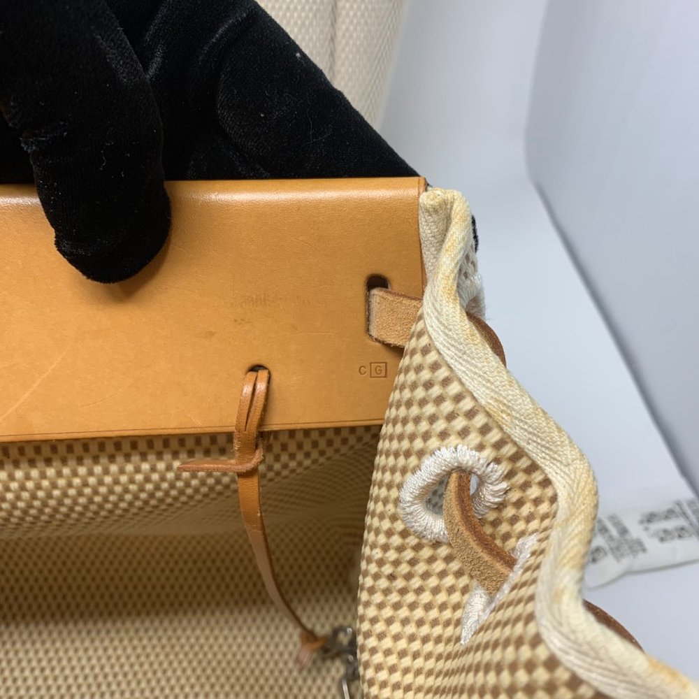 Hermes herbag hand bag beiges canvas - Picture 4 of 16